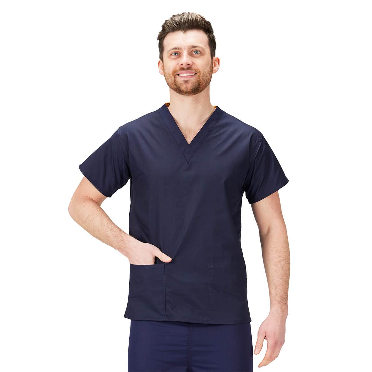 Interweave Healthcare Performance Scrub Set Medical Uniform Unisex Polycotton Reversible Scrubs Top & Trousers With Pockets In 8 Colours (as8, alpha, m, regular, regular, Navy)